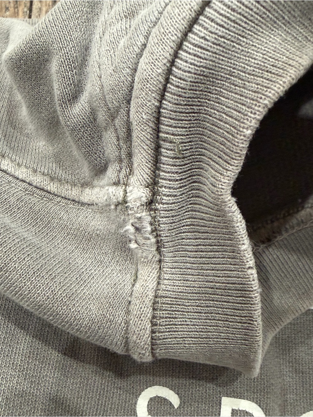 Anine Bing Sport sweatshirt with a vintage washed finish Gray Green Sz XS - Picture 6 of 13